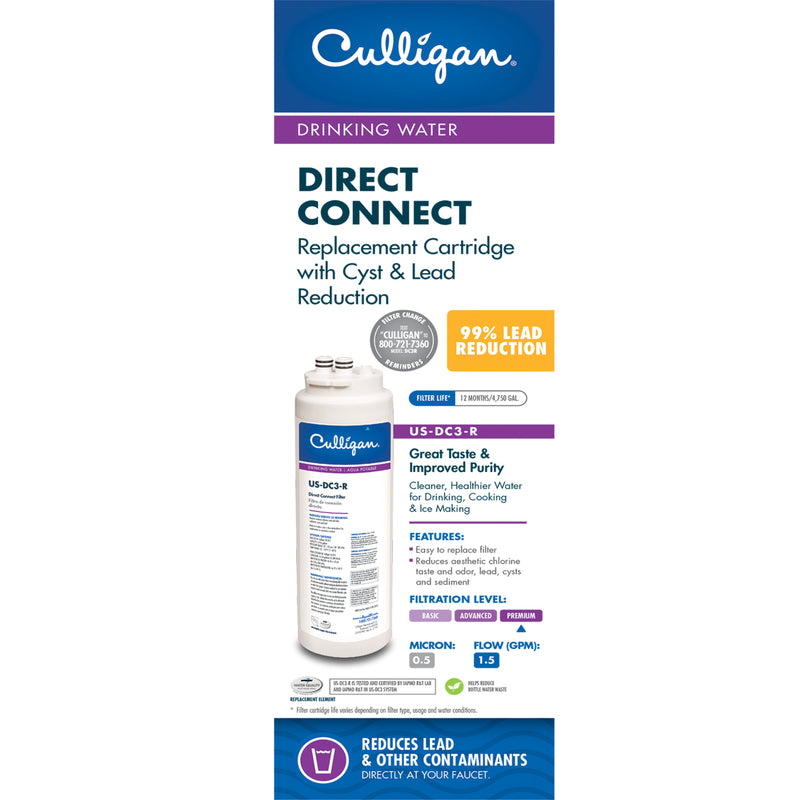 CULLIGAN - Culligan Under Sink Replacement Cartridge and Filter For Culligan US-DC3