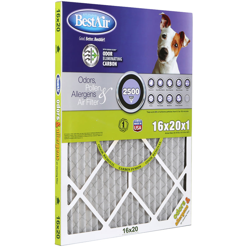 BESTAIR - BestAir 16 in. W X 20 in. H X 1 in. D 11 MERV Pleated Allergen Air Filter 1 pk - Case of 6