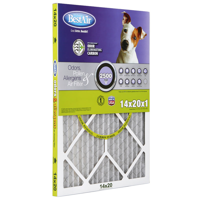 BESTAIR - BestAir 14 in. W X 20 in. H X 1 in. D 11 MERV Pleated Allergen Air Filter 1 pk - Case of 6