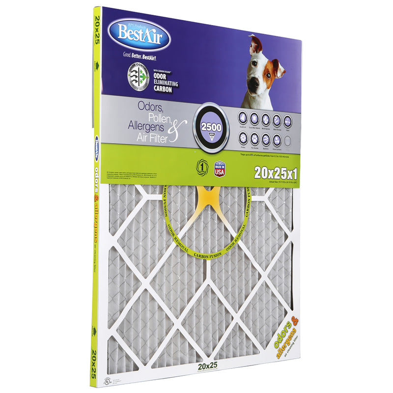 BESTAIR - BestAir 20 in. W X 25 in. H X 1 in. D 11 MERV Pleated Allergen Air Filter 1 pk