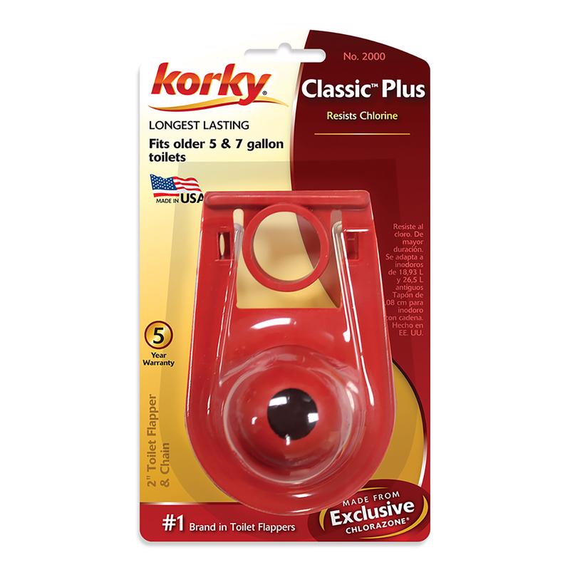 KORKY - Korky Classic Plus Toilet Flapper Red Rubber