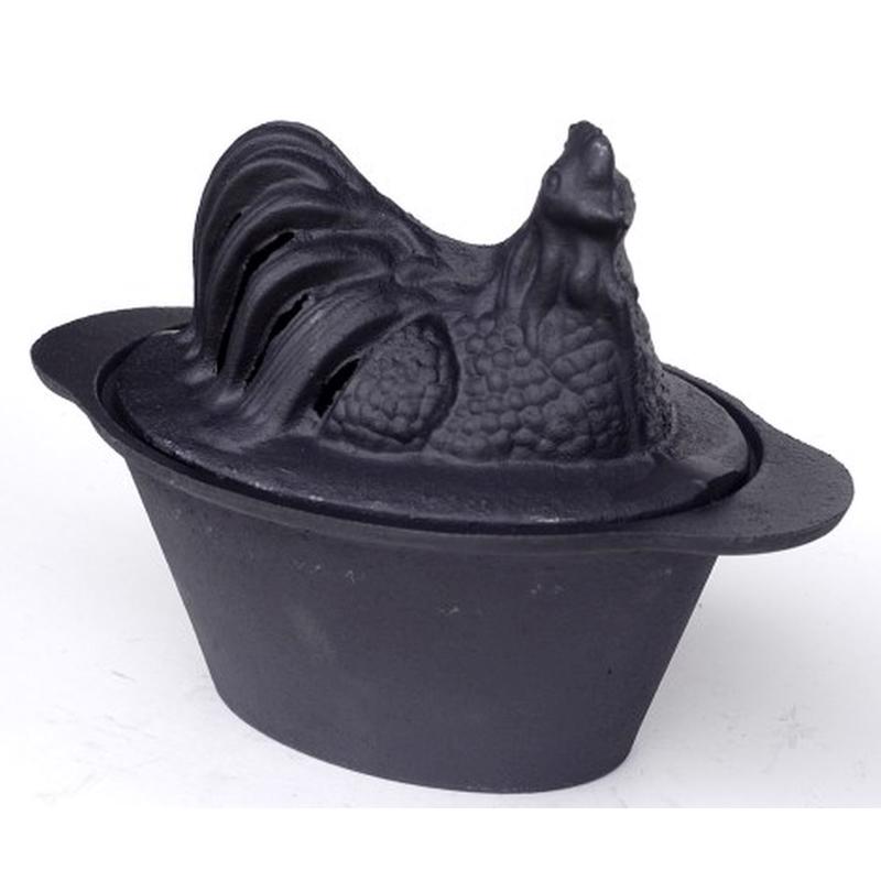 US STOVE - US Stove Black Natural Iron Cast Iron Chicken Steamer