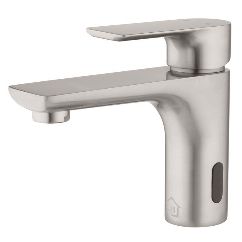 HOMEWERKS - Homewerks Brushed Nickel Motion Sensing Single-Handle Bathroom Sink Faucet 2 in.