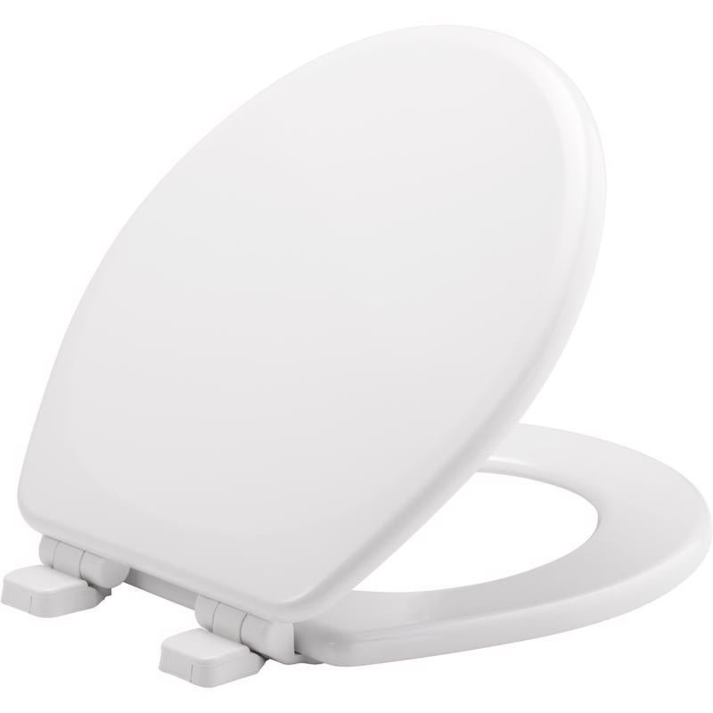 MAYFAIR BY BEMIS - Mayfair by Bemis Lannon Slow Close Round White Enameled Wood Toilet Seat