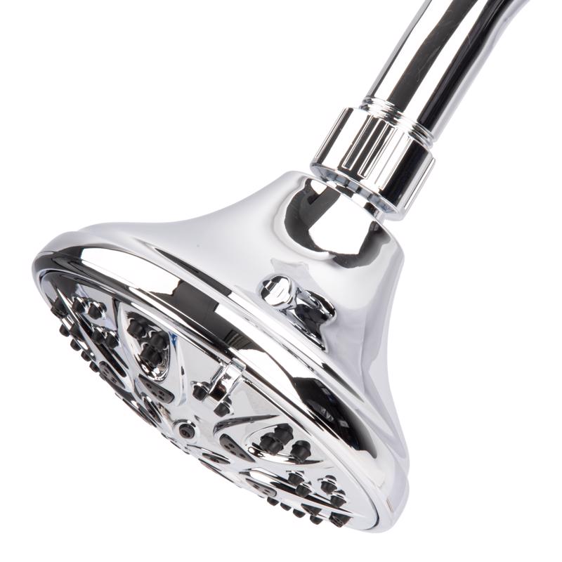 EXQUISITE - Exquisite Chrome Plastic 5 settings Showerhead 1.8 gpm