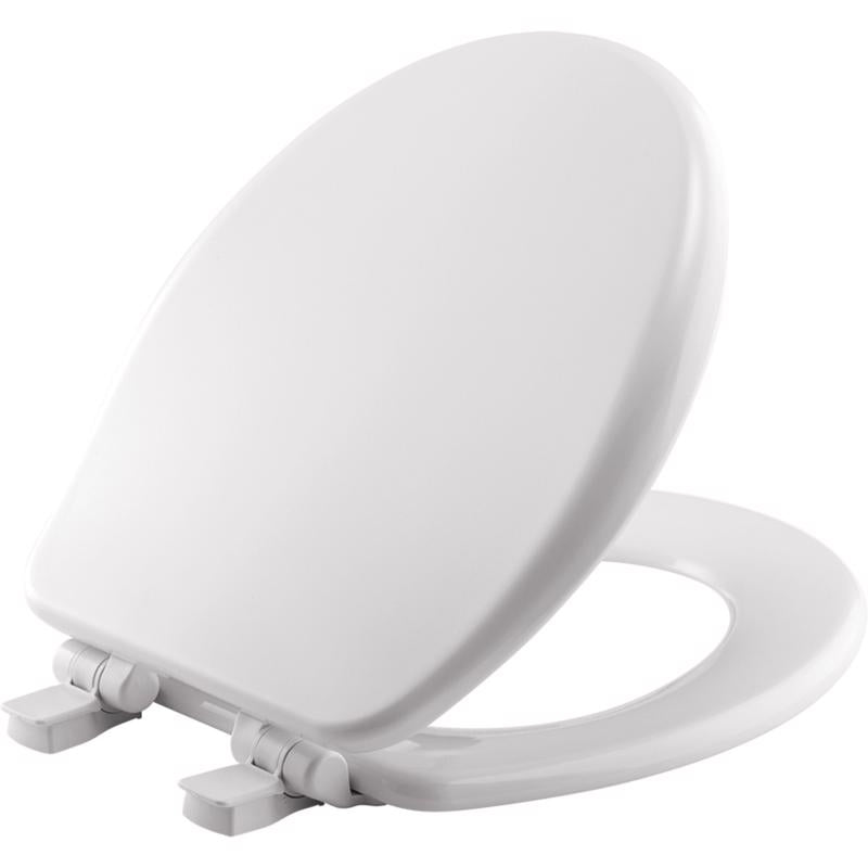 MAYFAIR BY BEMIS - Mayfair by Bemis Alesio Slow Close Round White Enameled Wood Toilet Seat