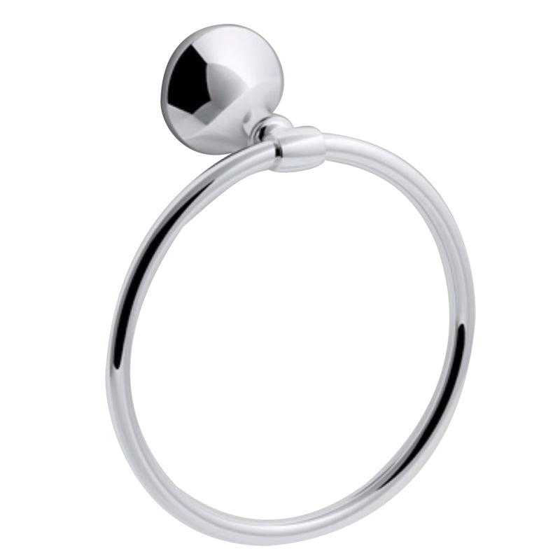 KOHLER - Kohler Elliston Polished Chrome Silver Towel Ring Metal