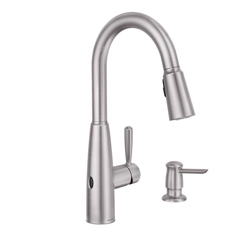 MOEN - Moen Sperry One Handle Stainless Steel Motion Sensing Pull-Down Kitchen Faucet