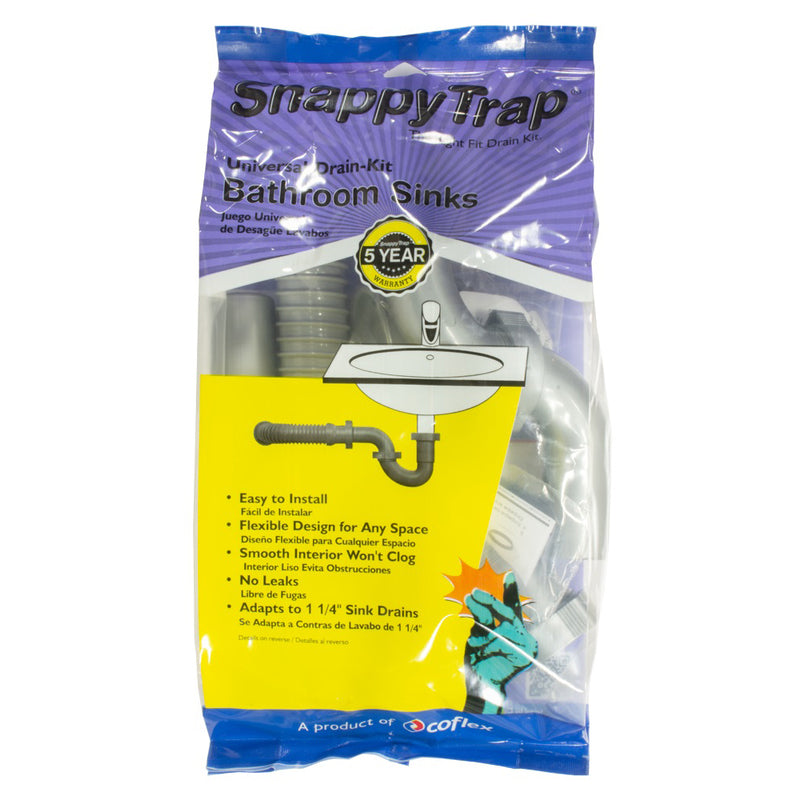SNAPPY TRAP - Snappy Trap Universal 1-1/2 in. or 1-1/4 in. D PVC Single Sink Drain Kit