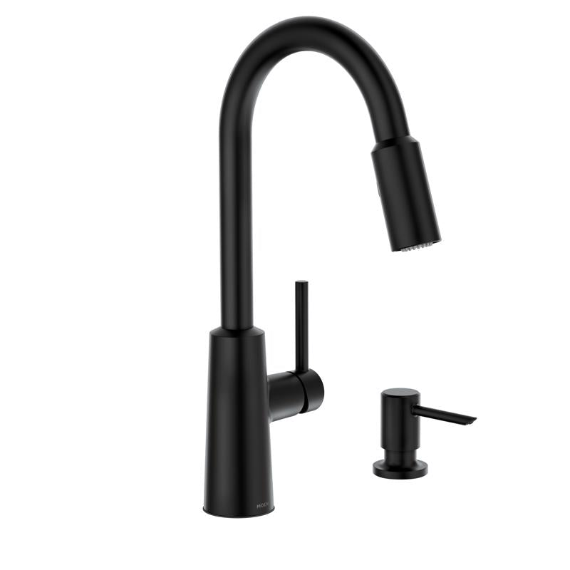 MOEN - Moen Nori One Handle Matte Black Kitchen Faucet [87066BL]