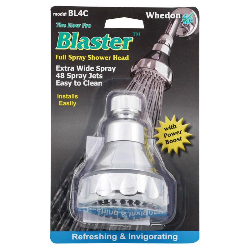 WHEDON - Whedon Blaster Chrome Plastic 1 settings Showerhead 2.5 gpm