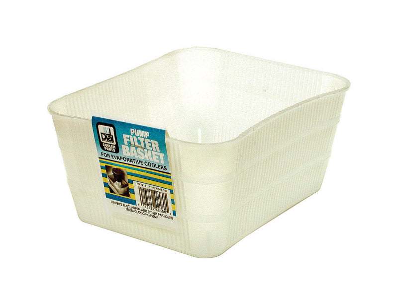 DIAL - Dial 3-1/2 in. H X 6 in. W White Polyethylene Basket - Case of 12