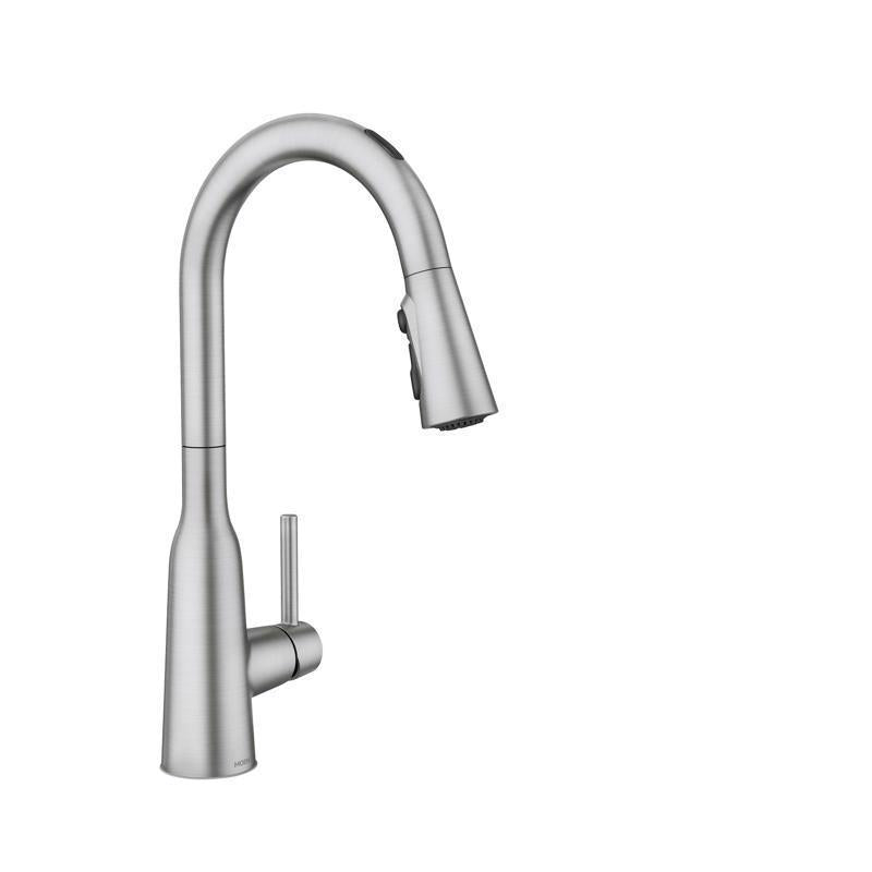 MOEN - Moen Zyla One Handle Stainless Steel Motion Sensing Pull-Down Kitchen Faucet Smart