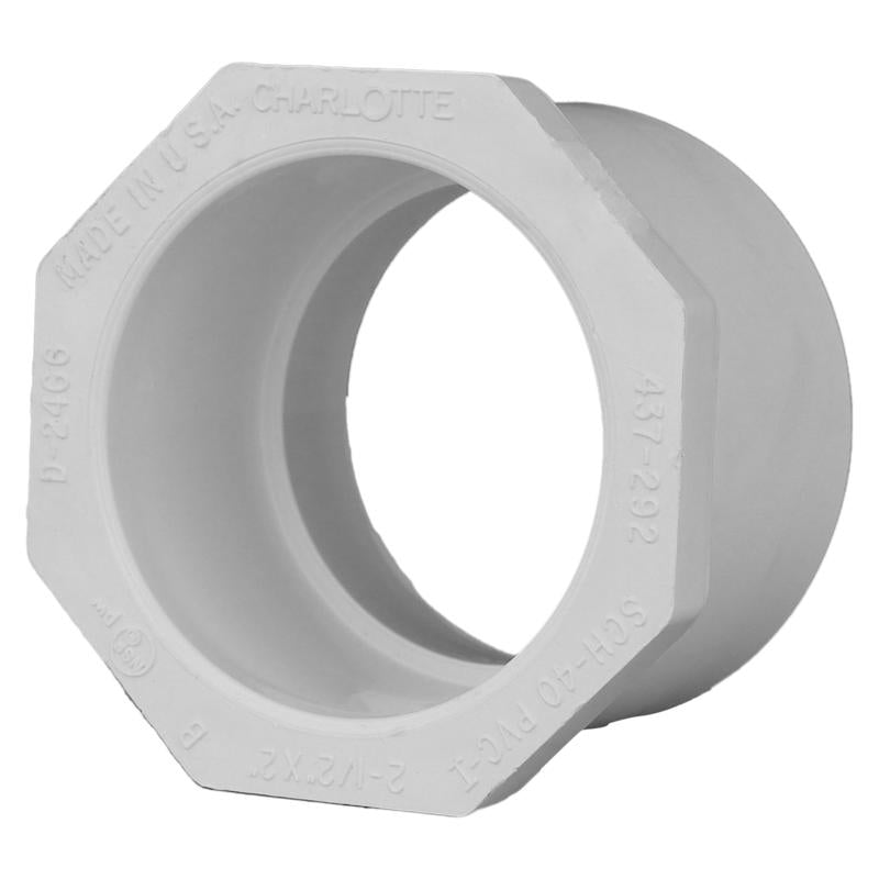 CHARLOTTE PIPE - Charlotte Pipe Schedule 40 2-1/2 in. Spigot X 2 in. D Slip PVC Reducing Bushing 1 pk