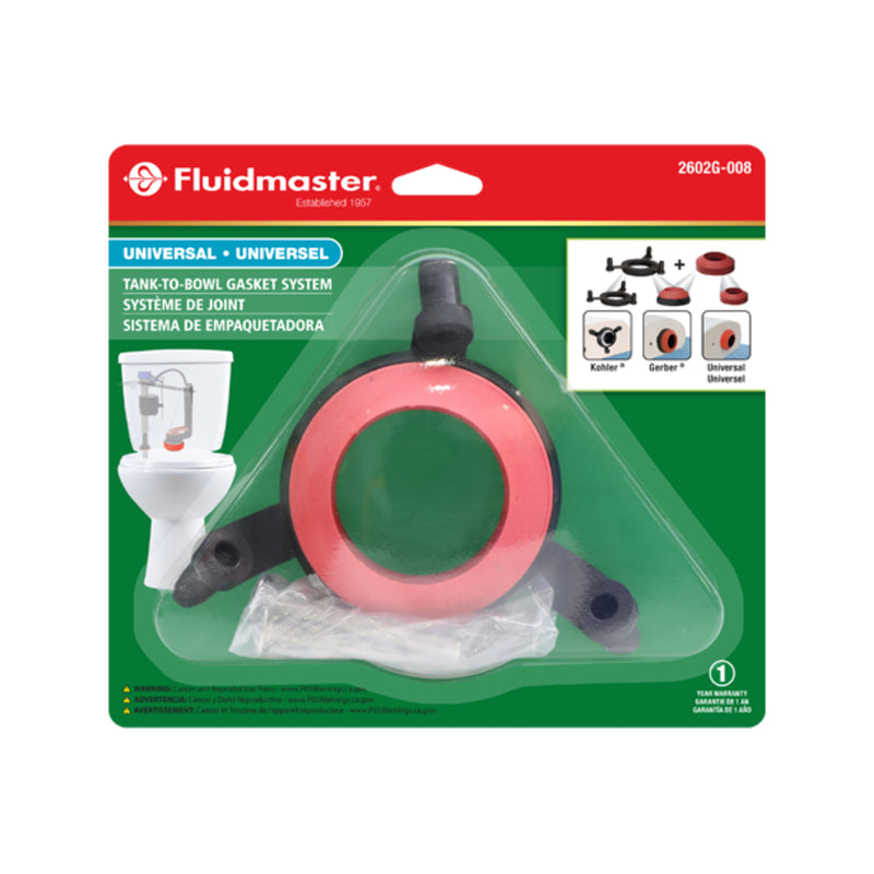 FLUIDMASTER - Fluidmaster Tank to Bowl Gasket Black/Red Rubber For Universal