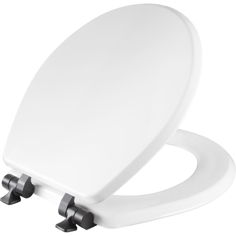 MAYFAIR BY BEMIS - Mayfair by Bemis Benton Slow Close Round White Enameled Wood Toilet Seat [26MBSL 000]