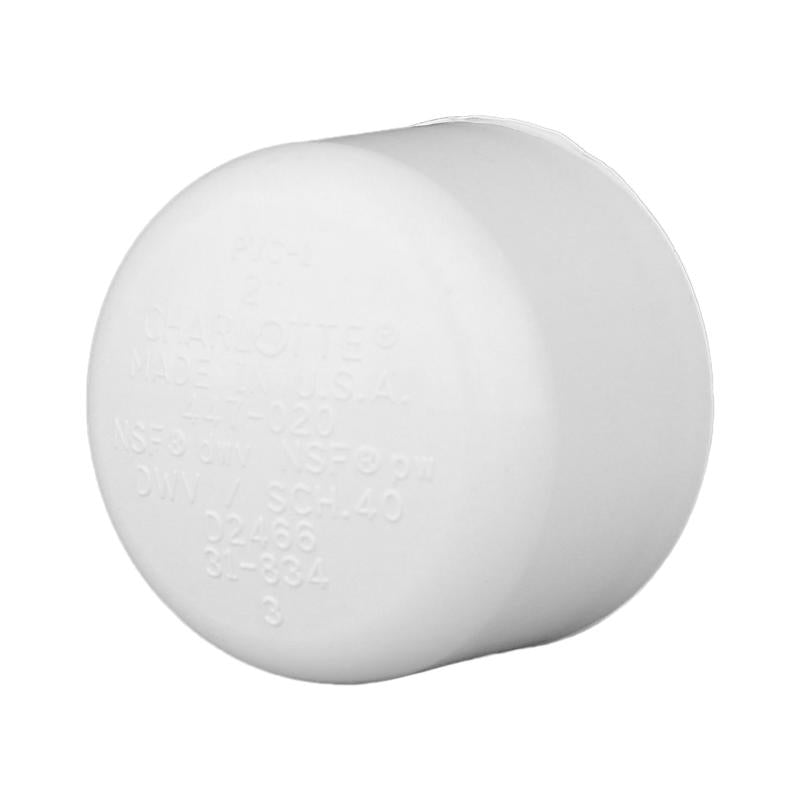 CHARLOTTE PIPE - Charlotte Pipe Schedule 40 2-1/2 in. Slip PVC Cap 1 pk