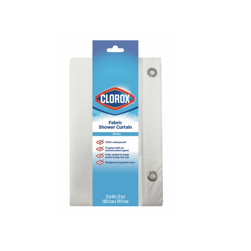 CLOROX - Clorox 72 in. H White Shower Curtain Liner Fabric