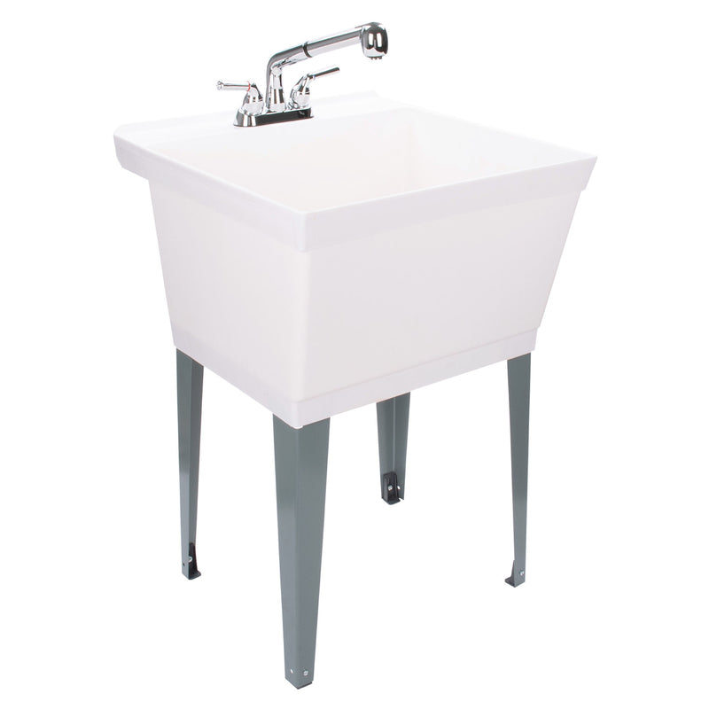 TEHILA - Tehila 22.875 in. W X 23.5 in. D Freestanding Thermoplastic Utility Sink