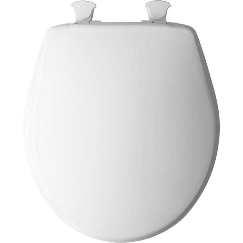 BEMIS - Bemis Easy Clean Round White Plastic Toilet Seat