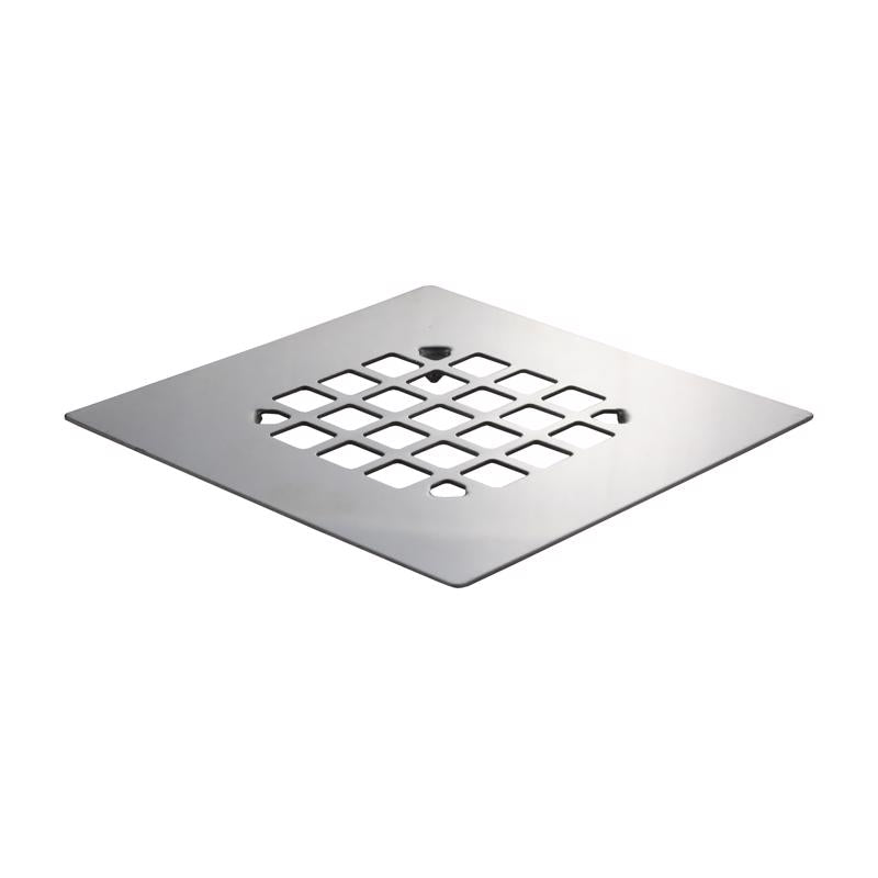 DANCO - Danco 4-1/4 in. Chrome Gray Square Drain Cover