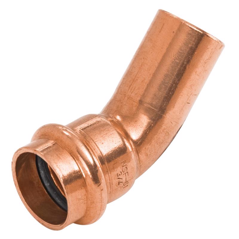 NIBCO - NIBCO 1/2 in. FTG X 1/2 in. D Press Wrought Copper 45 Degree Elbow 10 pk