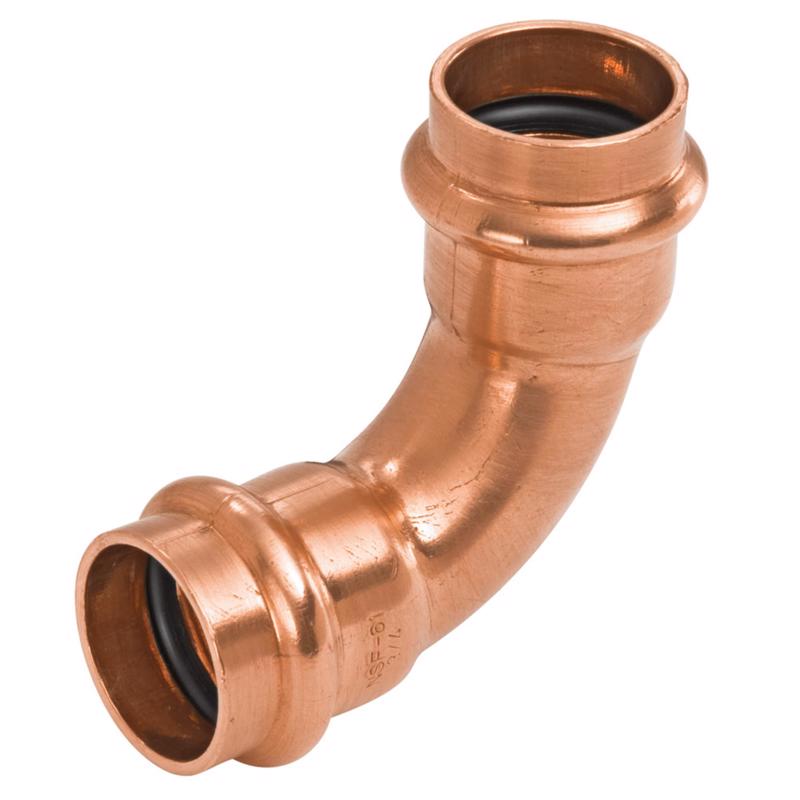 NIBCO - NIBCO Contractor 1/2 in. Press X 1/2 in. D Press Copper 90 Degree Elbow 10 pk