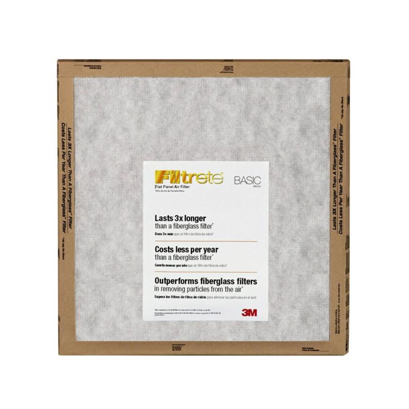 3M - 3M Filtrete 24 in. W X 24 in. H X 1 in. D Synthetic 2 MERV Flat Panel Filter 2 pk - Case of 24