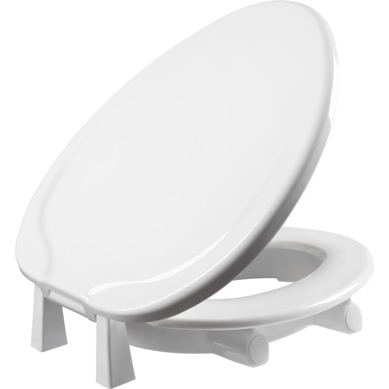 BEMIS INDEPENDENCE - Bemis Independence Asurance Elongated White Plastic Toilet Seat - Case of 2