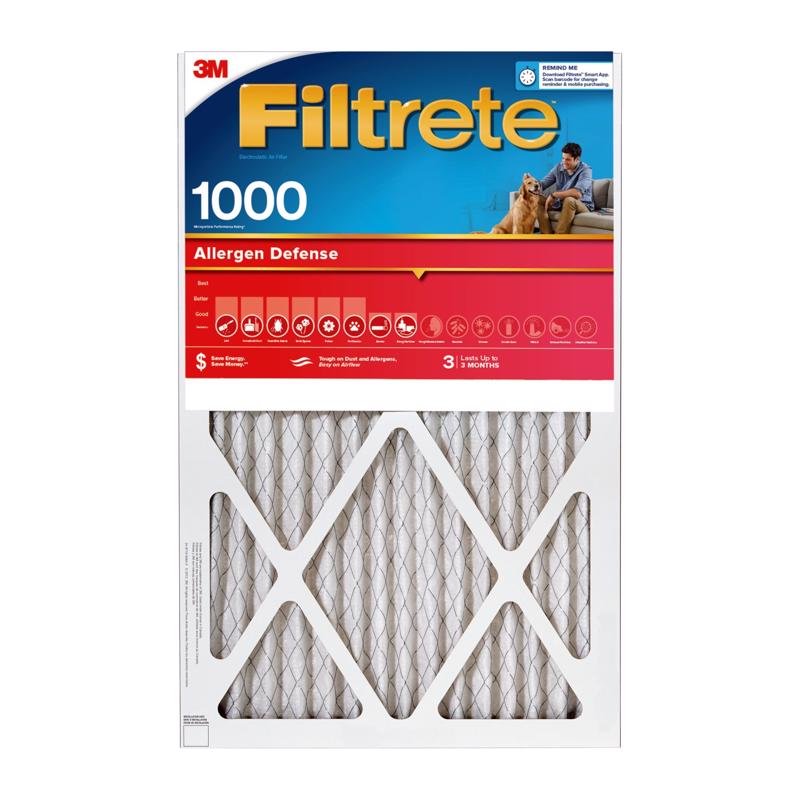 3M - 3M Filtrete 23 in. W X 23 in. H X 1 in. D Polypropylene 11 MERV Pleated Allergen Air Filter 1 pk - Case of 4