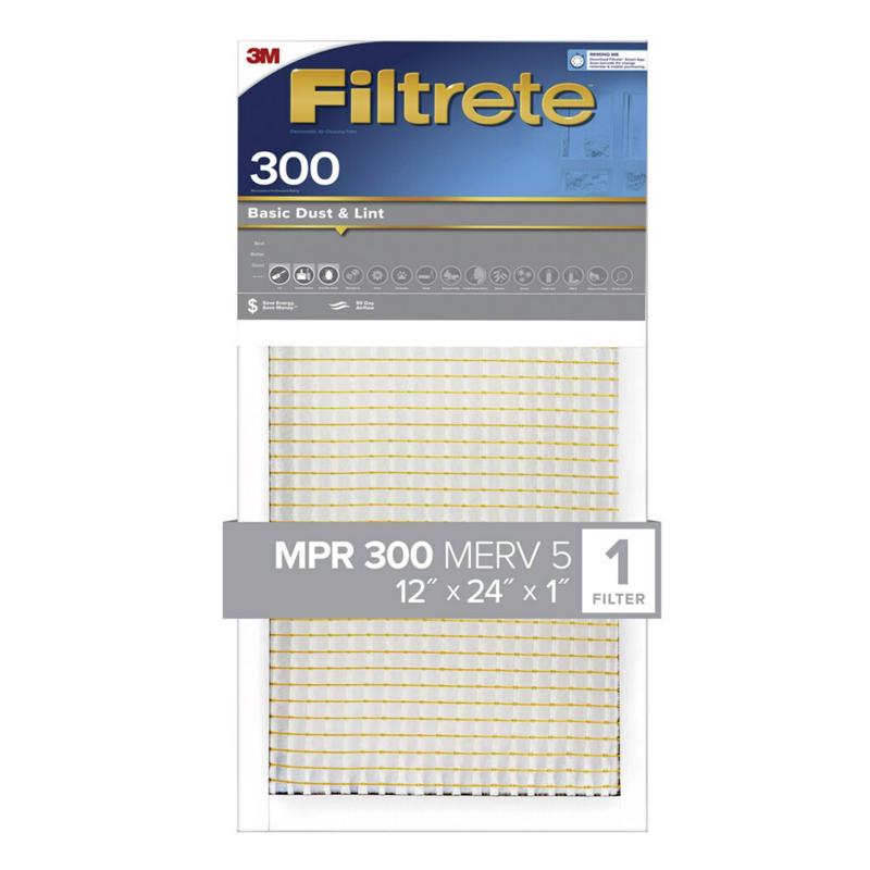 3M - 3M Filtrete 12 in. W X 24 in. H X 1 in. D 5 MERV Pleated Air Filter 1 pk - Case of 4