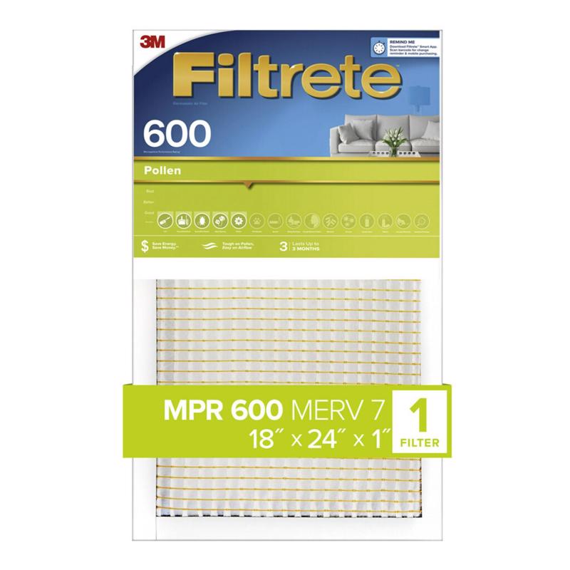 3M - 3M Filtrete 18 in. W X 24 in. H X 1 in. D 7 MERV Pleated Air Filter 1 pk - Case of 4