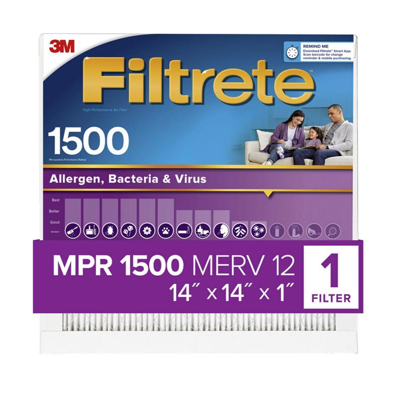 3M - 3M Filtrete 14 in. W X 14 in. H X 1 in. D 12 MERV Pleated Air Filter 1 pk - Case of 4