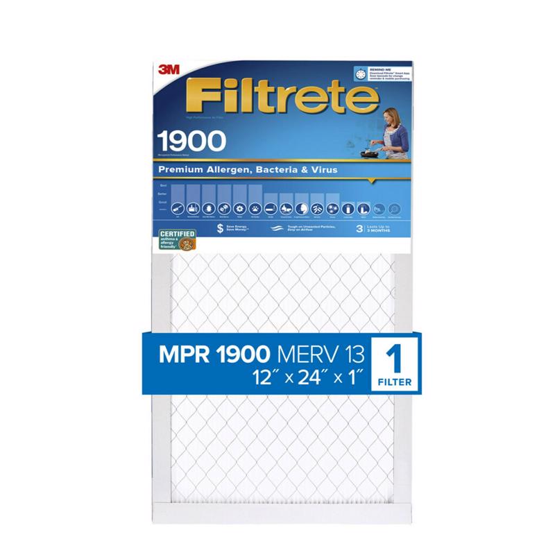 3M - 3M Filtrete 12 in. W X 24 in. H X 1 in. D 13 MERV Pleated Air Filter 1 pk - Case of 4