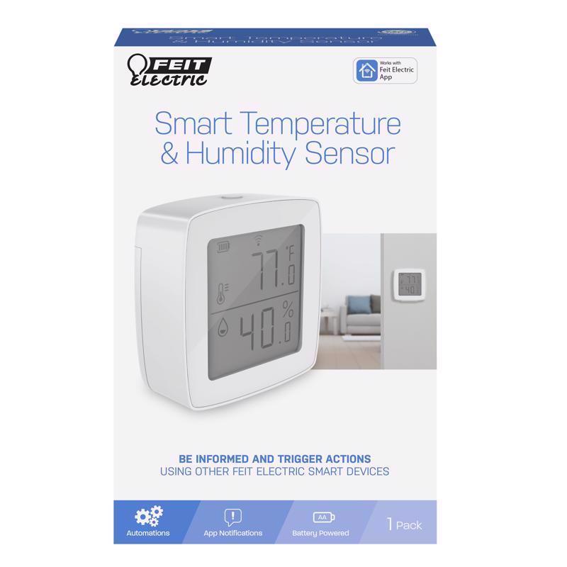 FEIT - Feit Smart Home Built In WiFi Heating and Cooling Push Buttons Temperature & Humidity Sensor