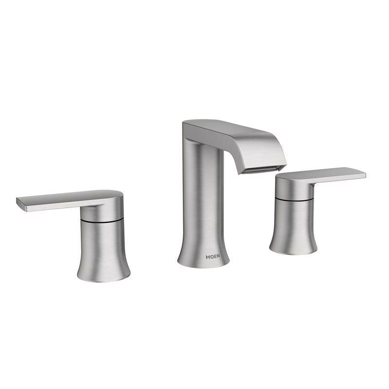 MOEN - Moen Genta Brushed Nickel Two-Handle Bathroom Sink Faucet 8 in.