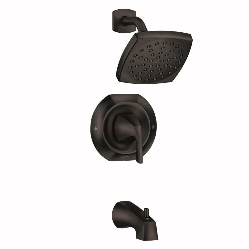 MOEN - Moen Lindor 1-Handle Matte Black Tub and Shower Faucet