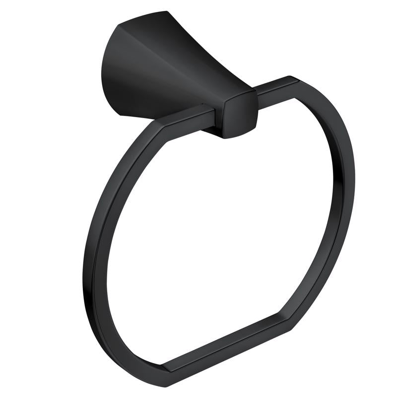 MOEN - Moen Lindor Matte Black Towel Ring Zinc