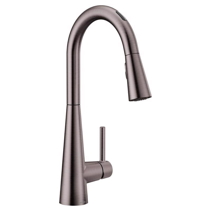 MOEN - Moen Sleek One Handle Stainless Steel Motion Sensing Pull-Down Kitchen Faucet Smart