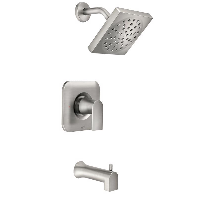 MOEN - Moen Genta 1-Handle Brushed Nickel Tub and Shower Faucet