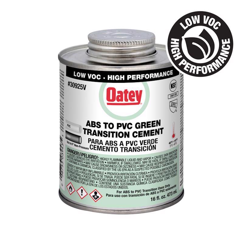 OATEY - Oatey Green Transition Cement For ABS/PVC 16 oz [30925V]