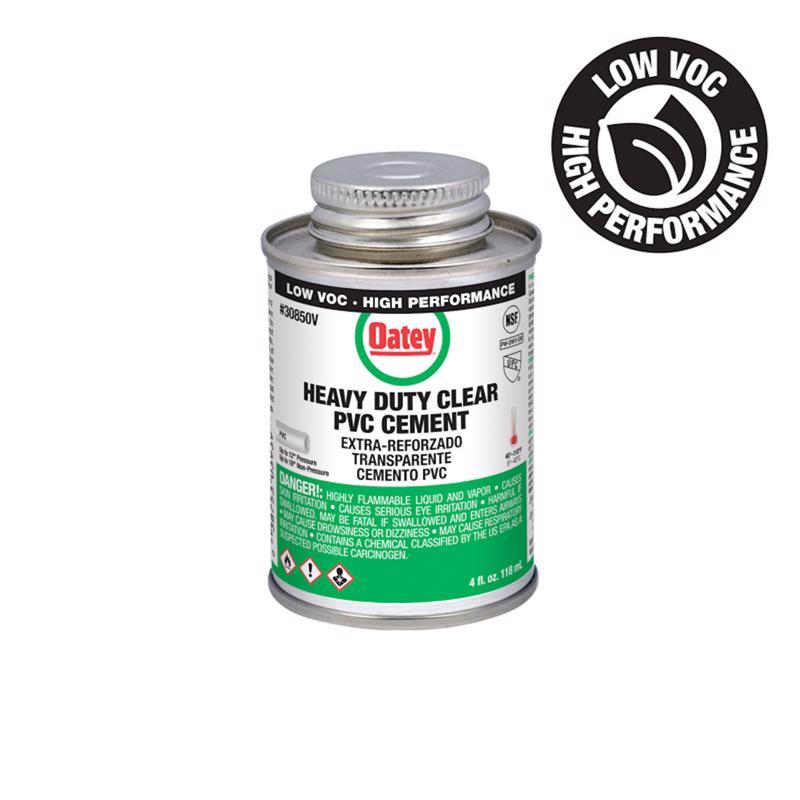 OATEY - Oatey Clear Cement For PVC 4 oz [30850V]