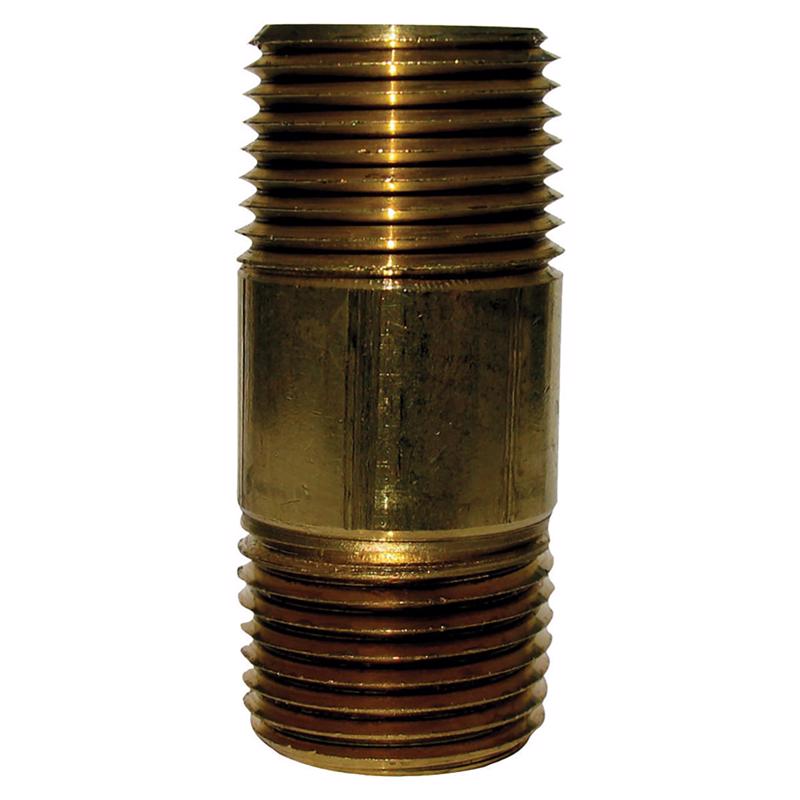0 - 1/8 in. MPT X 1/8 in. D MPT Red Brass Nipple 3-1/2 in. L - Case of 5