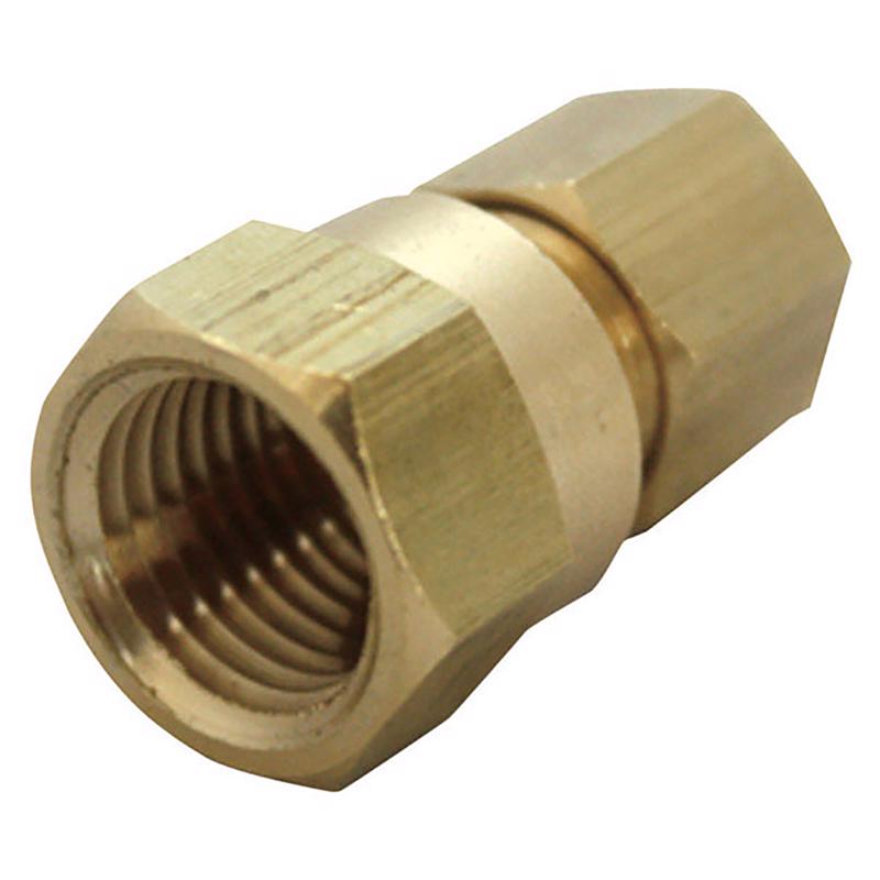 0 - 1/4 in. Compression X 3/8 in. D FPT Brass Coupling - Case of 5