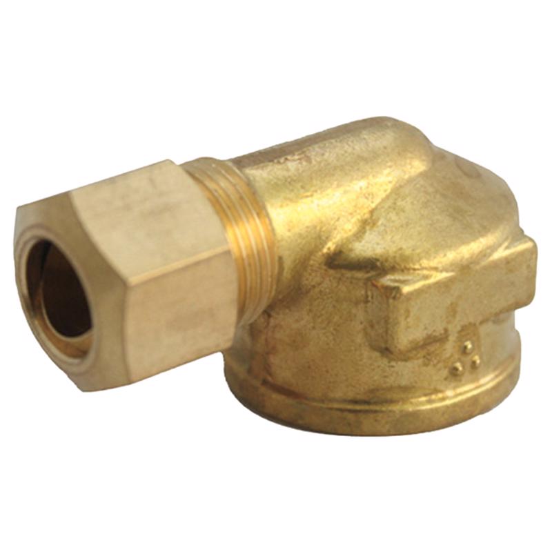 0 - 1/2 in. Compression X 1/2 in. D FPT Brass 90 Degree Elbow - Case of 5
