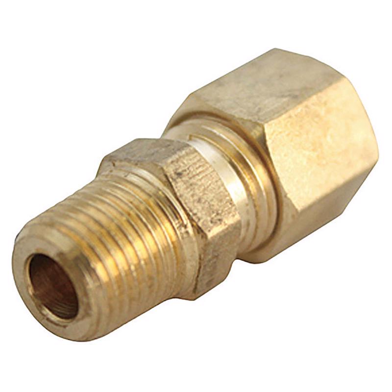 0 - 1/4 in. Compression X 3/8 in. D MPT Brass Connector - Case of 5