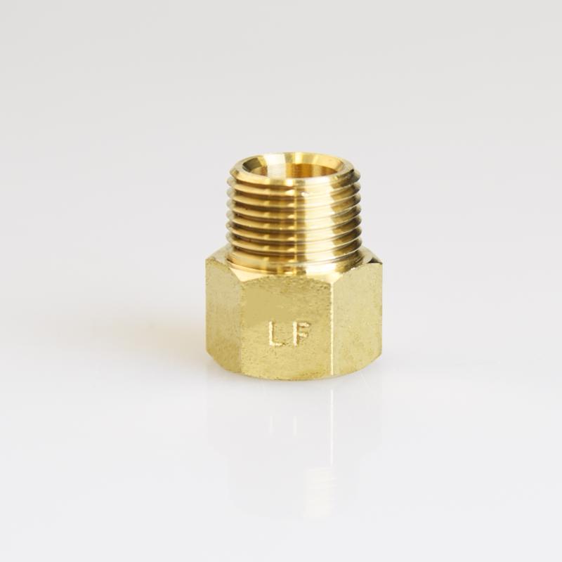 0 - 3/8 in. FPT X 3/8 in. D MPT Brass Reducing Coupling - Case of 5
