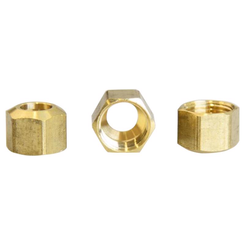 0 - 5/16 in. Compression X 5/16 in. D Compression Brass Nut - Case of 5