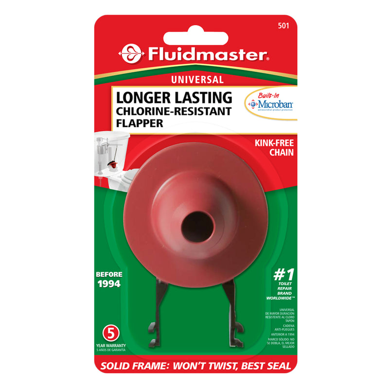 BULL'S EYE - Fluidmaster Flush Valve Flapper Red Microban