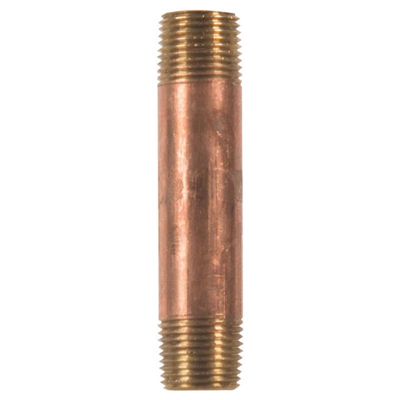 0 - 3/8 in. MPT X 3/8 in. D MPT Red Brass Nipple 3 in. L - Case of 5